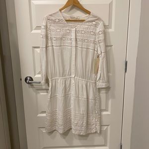 Boston Proper crochet blouson dress